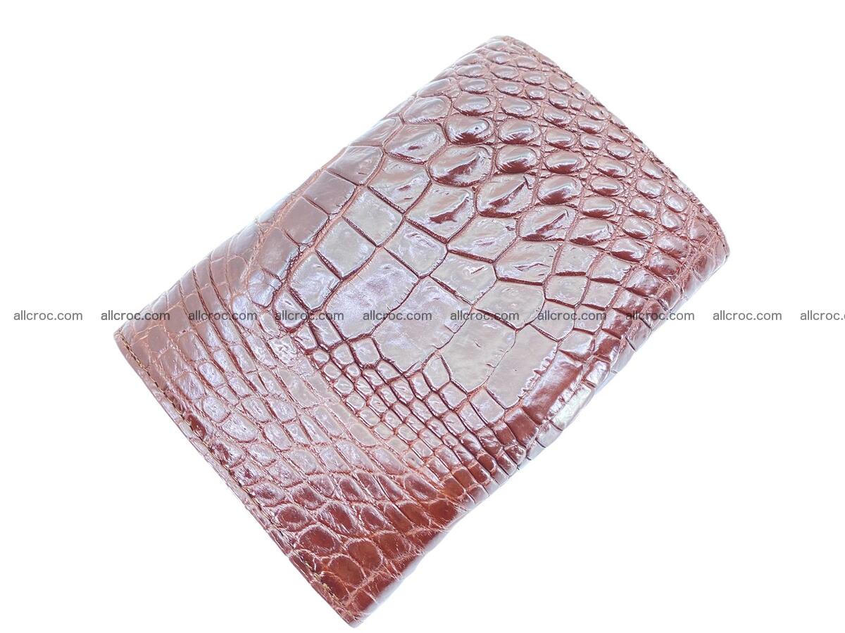 Handcrafted crocodile skin trifold wallet with coin compartment 1799 Foto 1