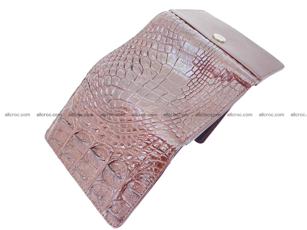 Handcrafted crocodile skin trifold wallet with coin compartment 1799 Foto 2