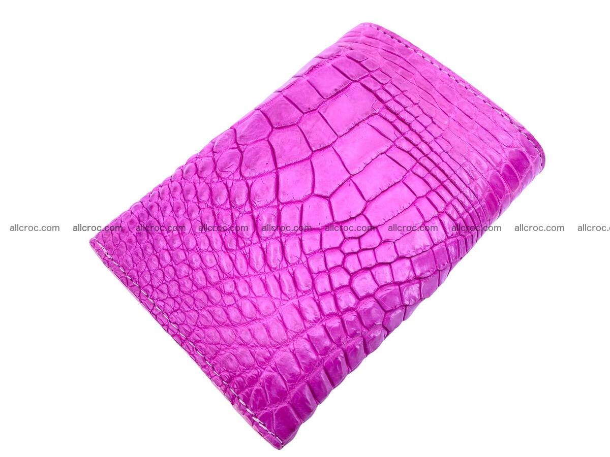 Handcrafted crocodile skin trifold wallet with coin compartment 1794 Foto 1