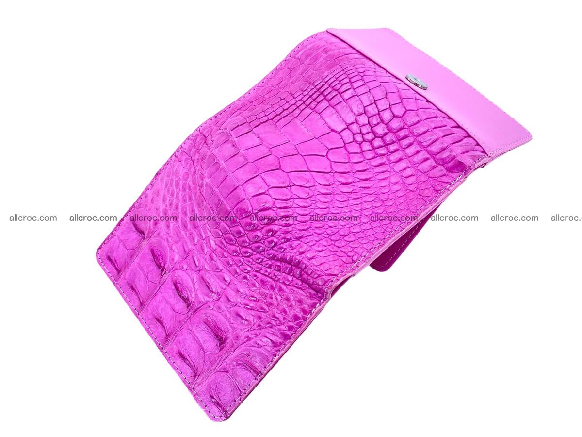 Handcrafted crocodile skin trifold wallet with coin compartment 1794 Foto 2