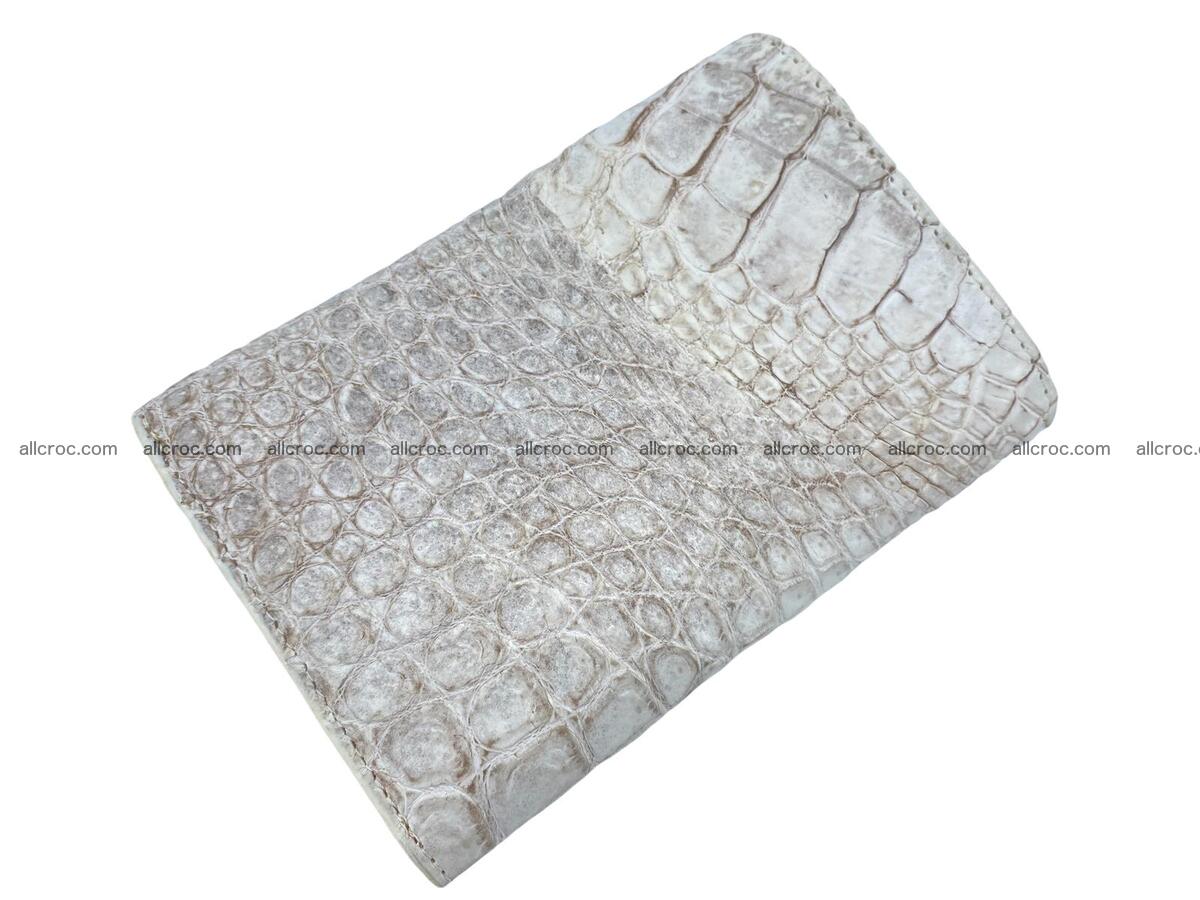Handcrafted crocodile skin trifold wallet with coin compartment 1805 Foto 1