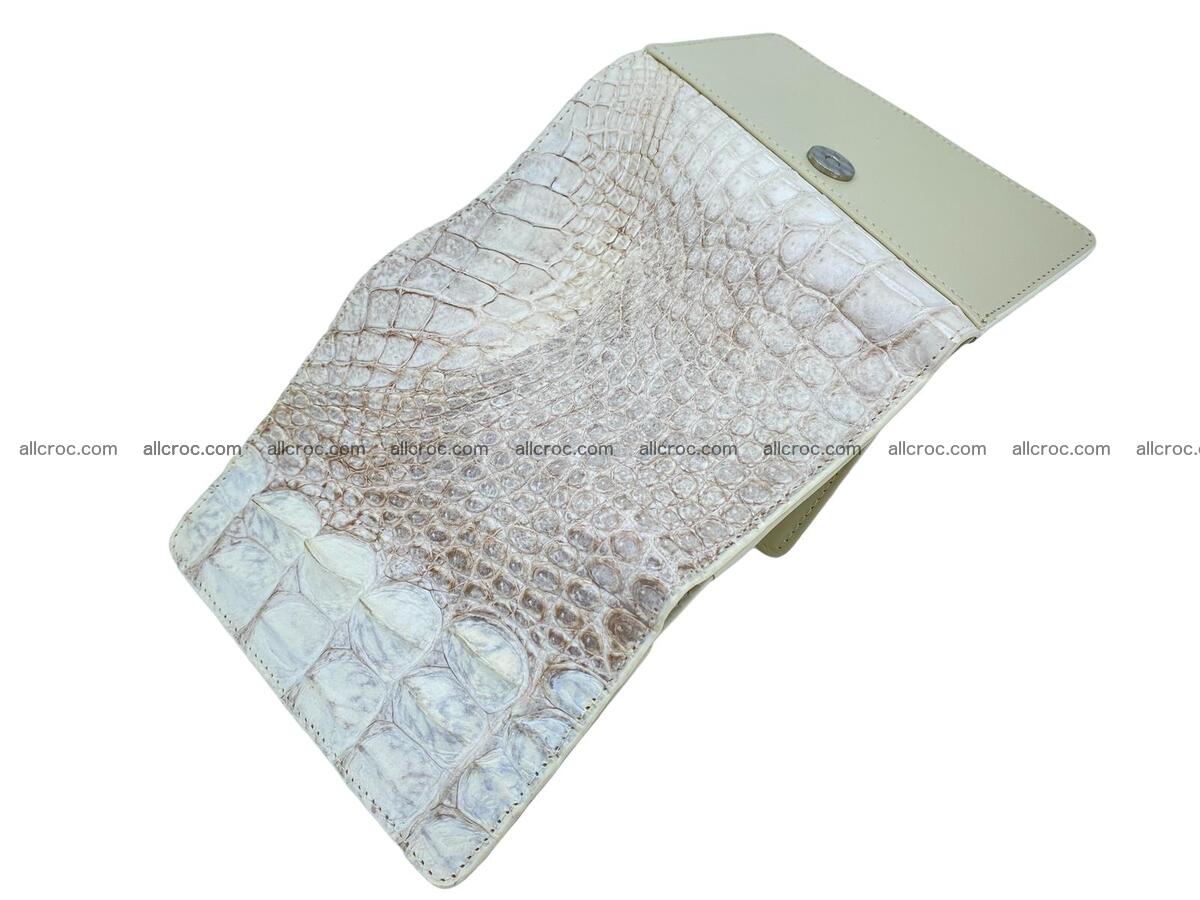 Handcrafted crocodile skin trifold wallet with coin compartment 1805 Foto 2