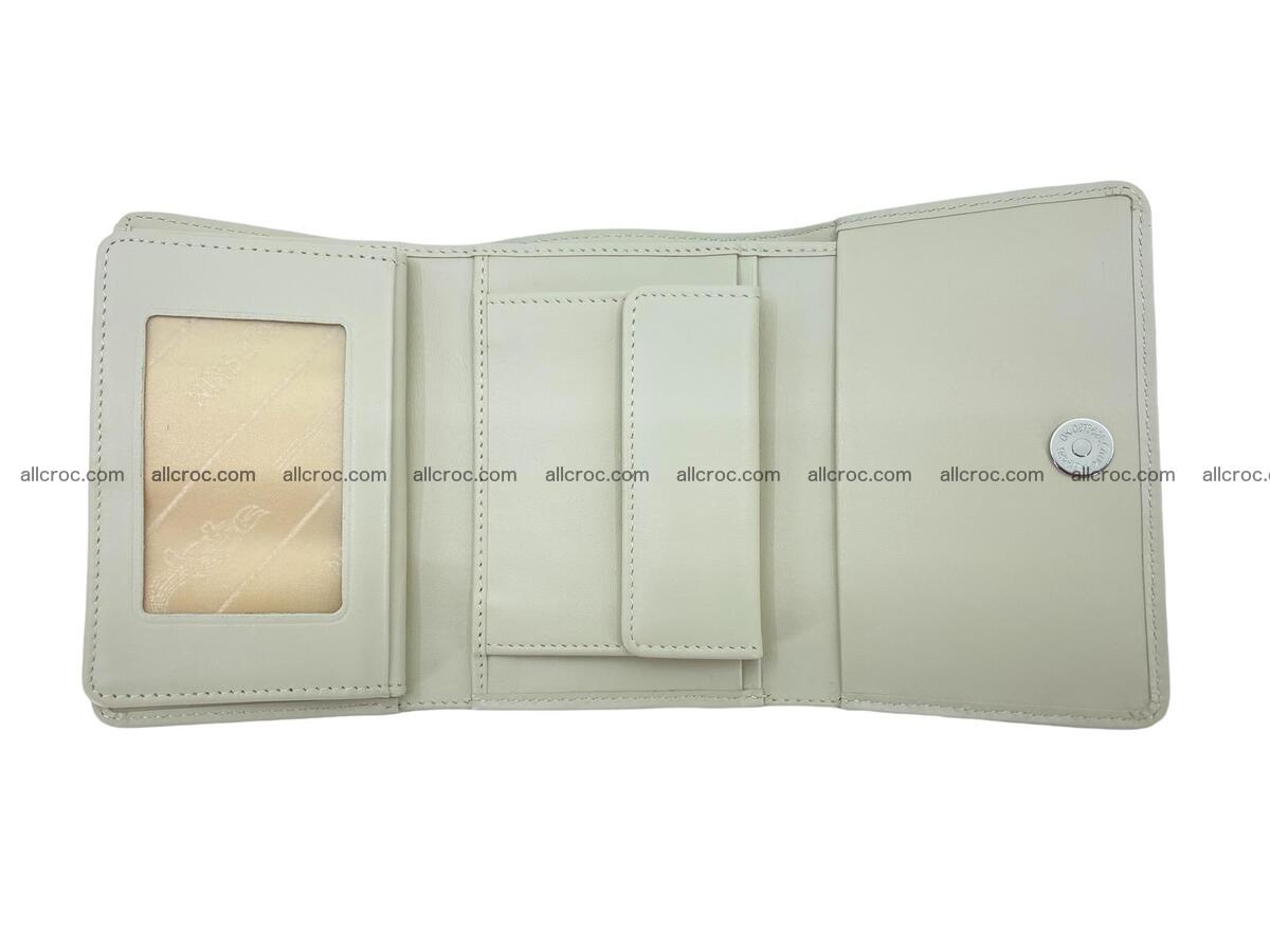 Handcrafted crocodile skin trifold wallet with coin compartment 1805 Foto 4