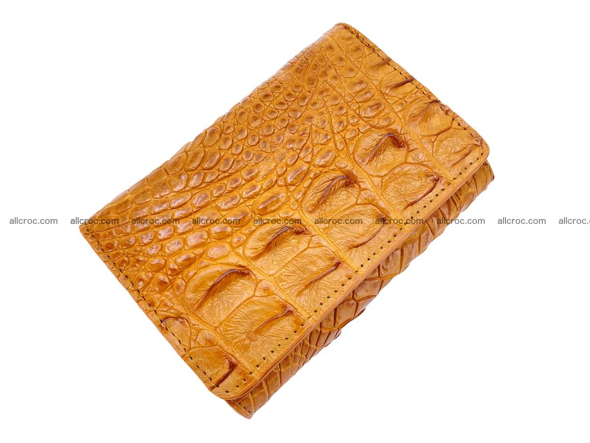 Handcrafted crocodile skin trifold wallet with coin compartment 1801 Foto 0