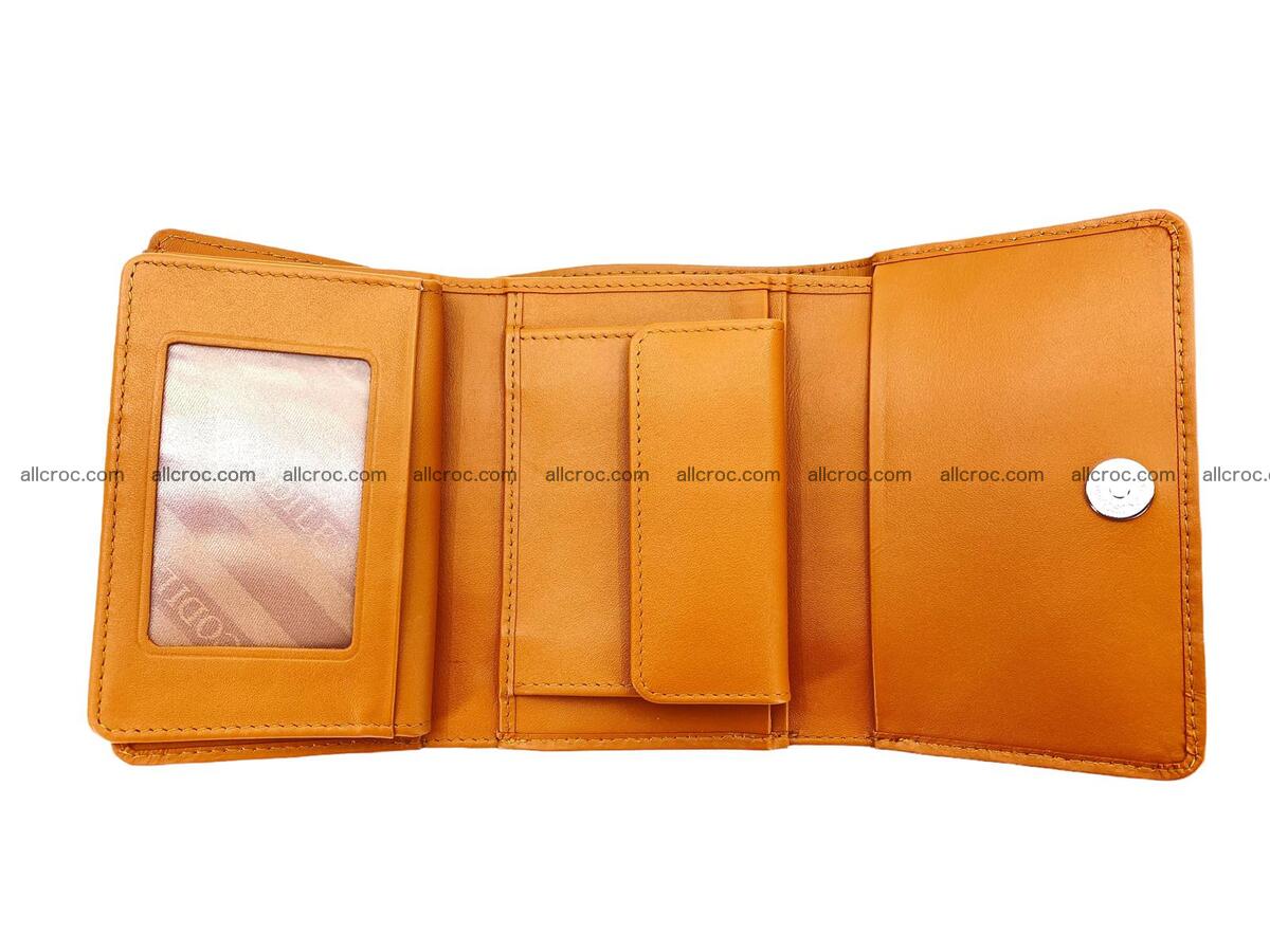 Handcrafted crocodile skin trifold wallet with coin compartment 1801 Foto 4