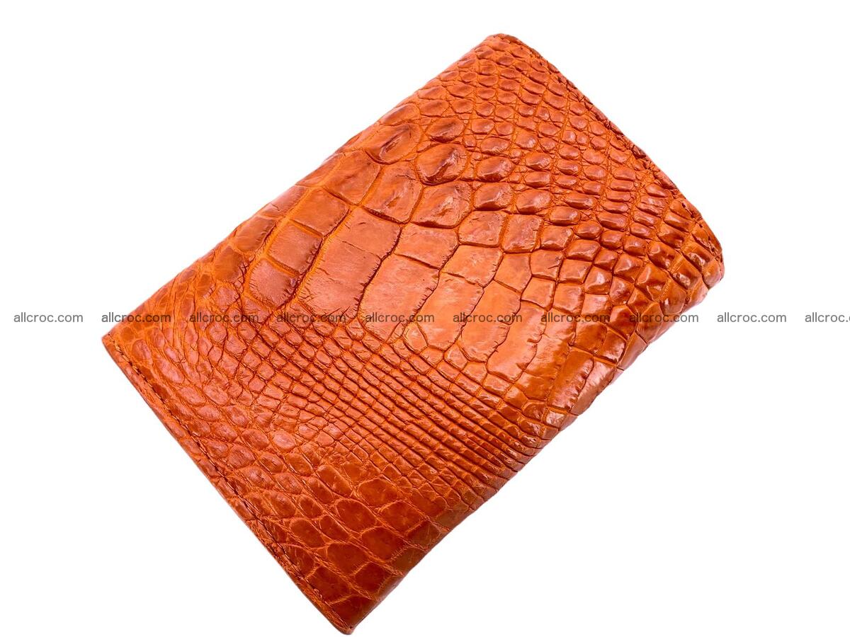 Handcrafted crocodile skin trifold wallet with coin compartment 1793 Foto 1
