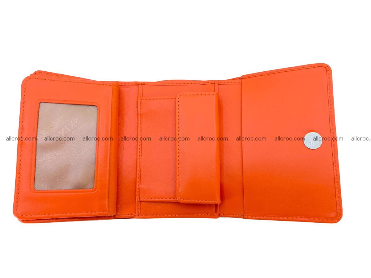 Handcrafted crocodile skin trifold wallet with coin compartment 1793 Foto 5
