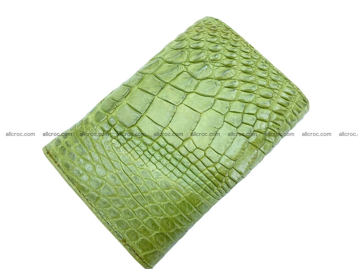 Handcrafted crocodile skin trifold wallet with coin compartment 1800 Foto 1