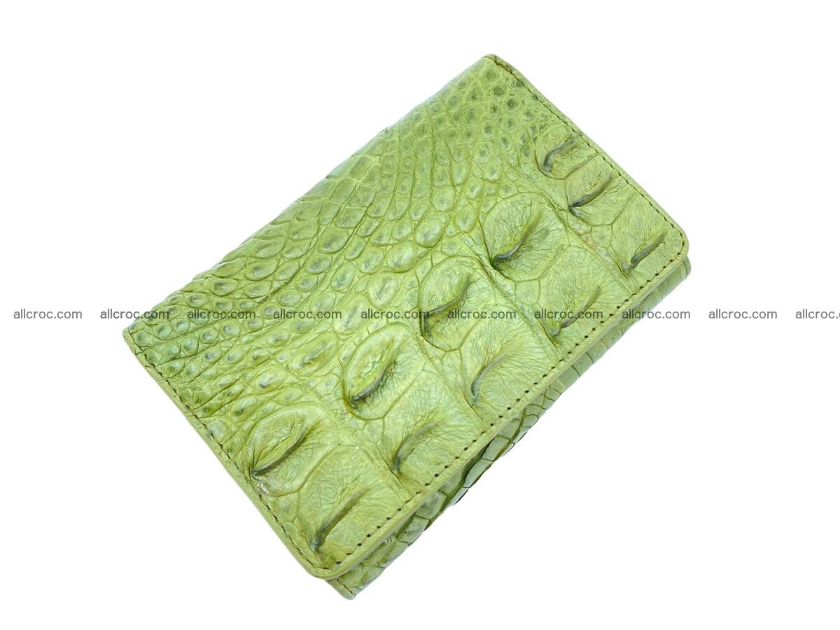 Handcrafted crocodile skin trifold wallet with coin compartment 1800 Foto 0