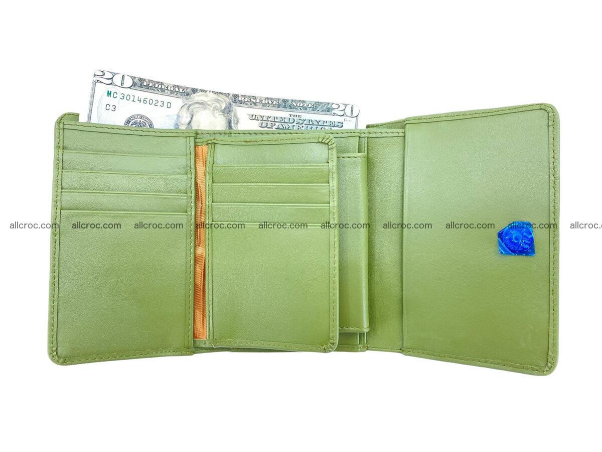Handcrafted crocodile skin trifold wallet with coin compartment 1800 Foto 4