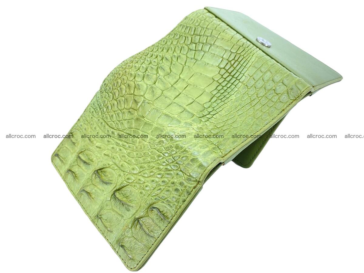 Handcrafted crocodile skin trifold wallet with coin compartment 1800 Foto 2