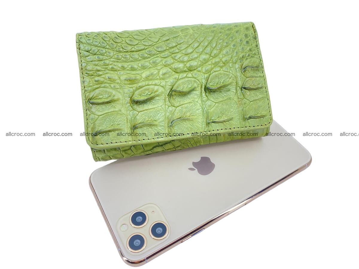 Handcrafted crocodile skin trifold wallet with coin compartment 1800 Foto 3