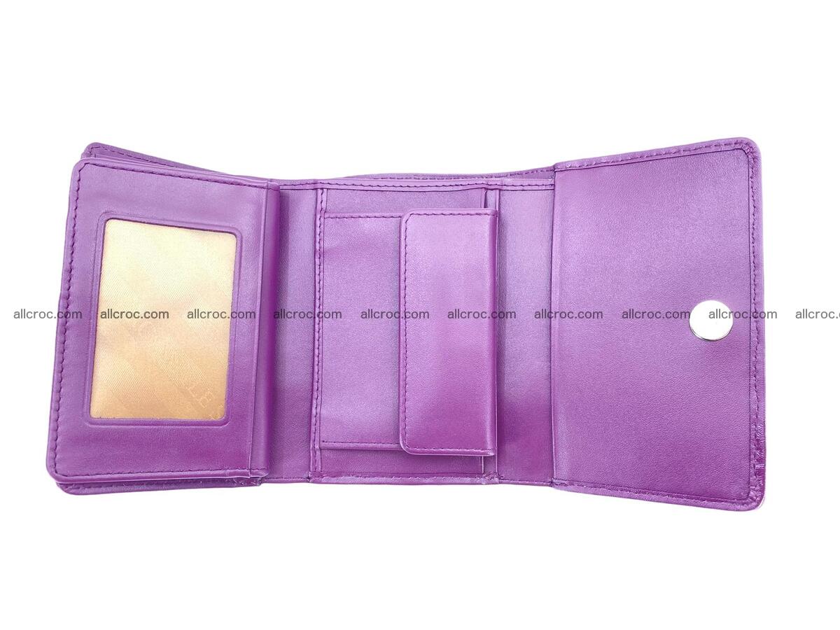 Handcrafted crocodile skin trifold wallet with coin compartment 1797 Foto 5