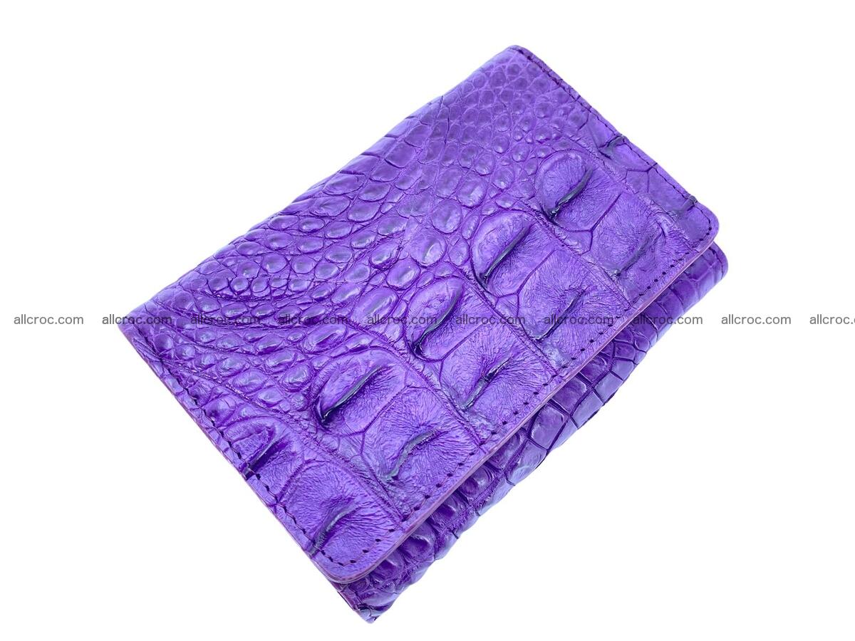 Handcrafted crocodile skin trifold wallet with coin compartment 1797 Foto 0