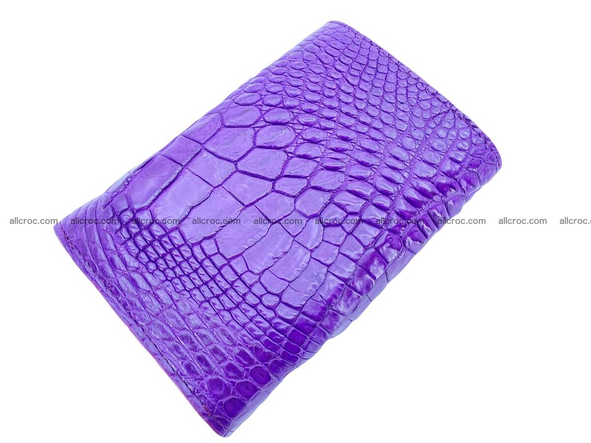 Handcrafted crocodile skin trifold wallet with coin compartment 1797 Foto 1