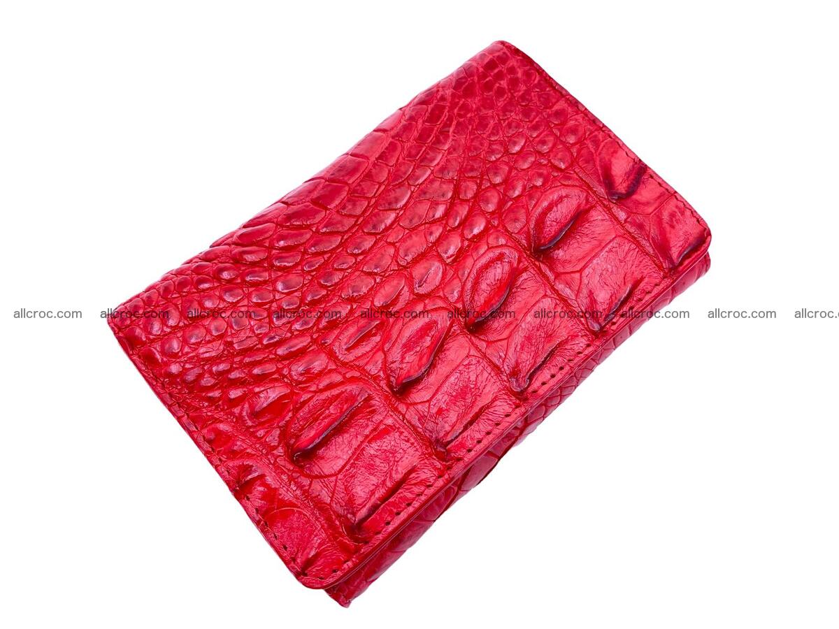 Handcrafted crocodile skin trifold wallet with coin compartment 1796 Foto 0