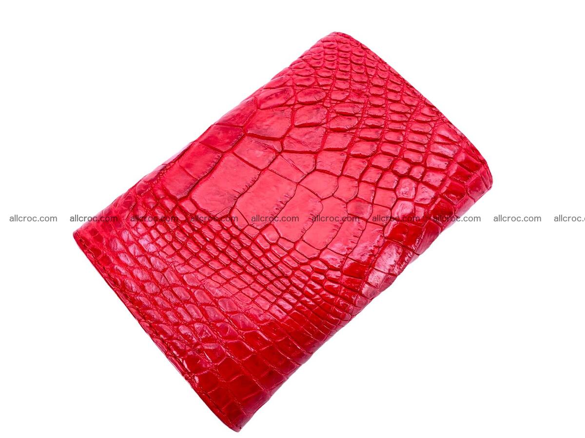 Handcrafted crocodile skin trifold wallet with coin compartment 1796 Foto 1