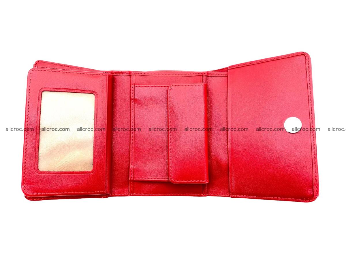 Handcrafted crocodile skin trifold wallet with coin compartment 1796 Foto 4