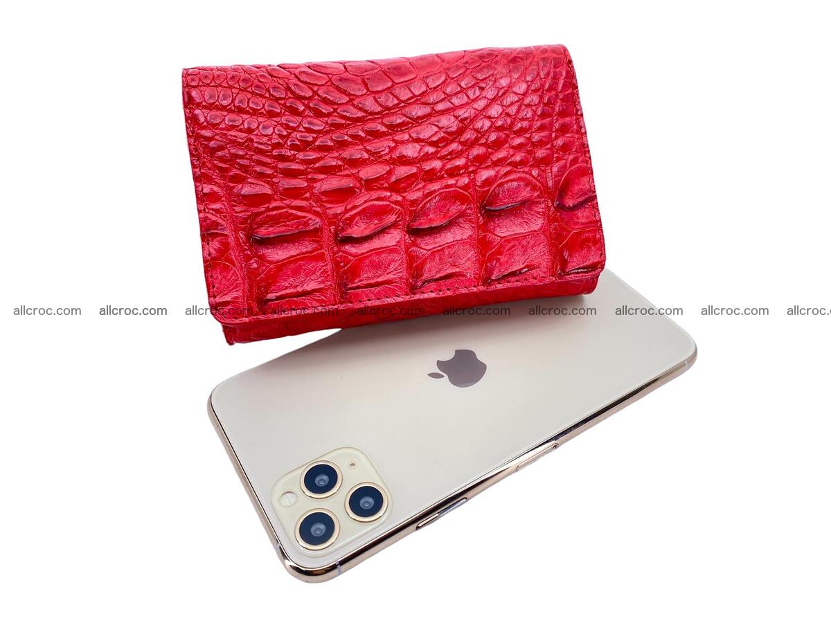 Handcrafted crocodile skin trifold wallet with coin compartment 1796 Foto 3