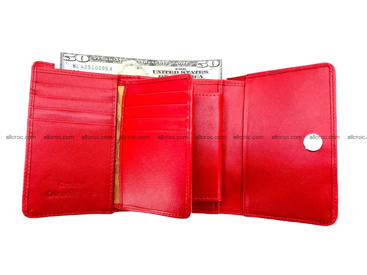 Handcrafted crocodile skin trifold wallet with coin compartment 1796 Foto 5