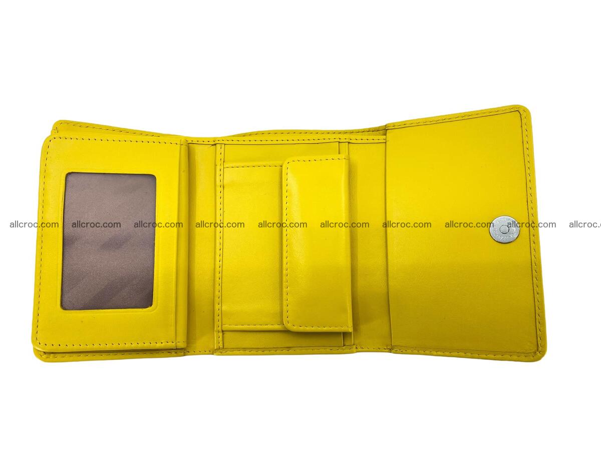 Handcrafted crocodile skin trifold wallet with coin compartment 1803 Foto 3