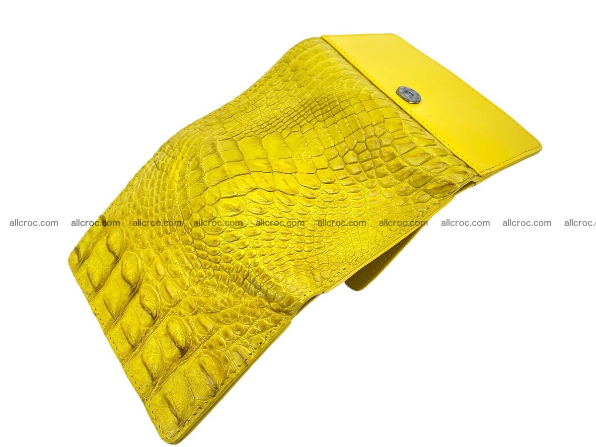 Handcrafted crocodile skin trifold wallet with coin compartment 1803 Foto 2