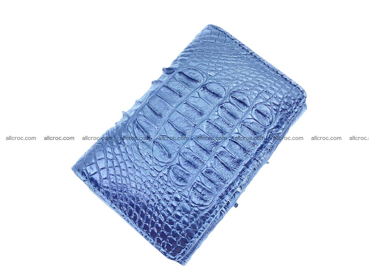 Handcrafted crocodile skin trifold wallet with coin pocket for women 1821 Foto 0