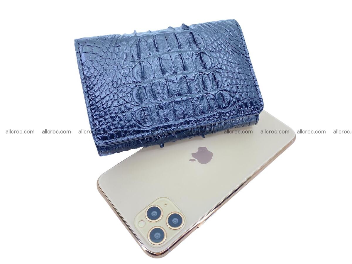 Handcrafted crocodile skin trifold wallet with coin pocket for women 1821 Foto 3