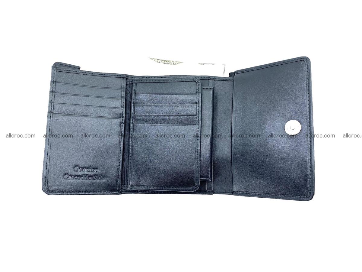 Handcrafted crocodile skin trifold wallet with coin pocket for women 1821 Foto 5