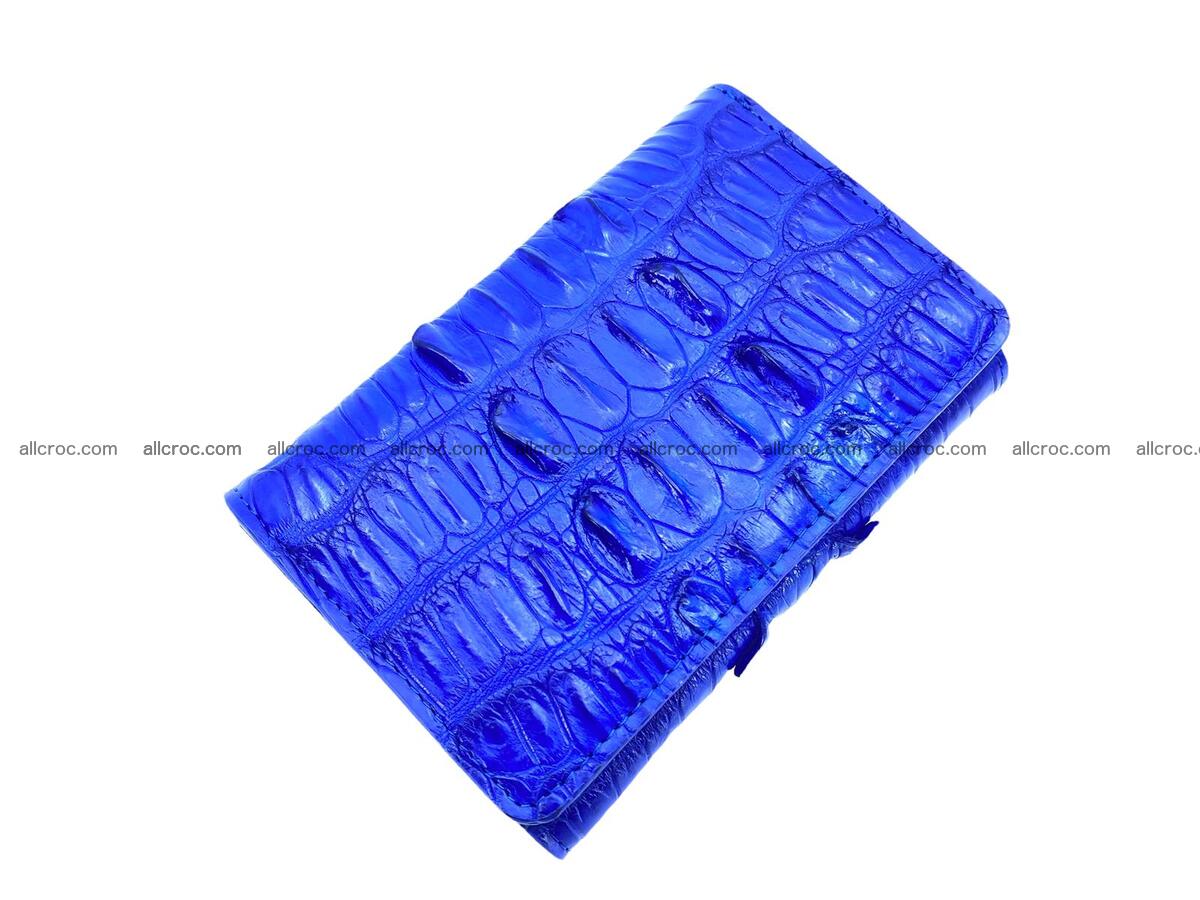 Handcrafted crocodile skin trifold wallet with coin pocket for women 1814 Foto 0