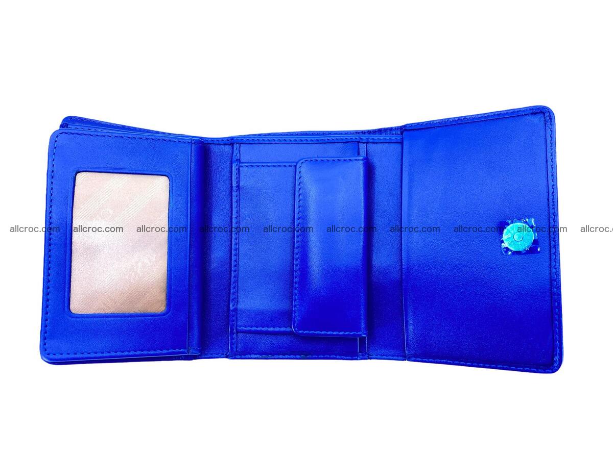 Handcrafted crocodile skin trifold wallet with coin pocket for women 1814 Foto 5