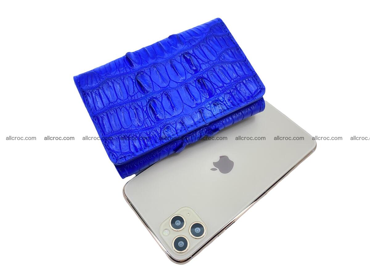 Handcrafted crocodile skin trifold wallet with coin pocket for women 1814 Foto 3