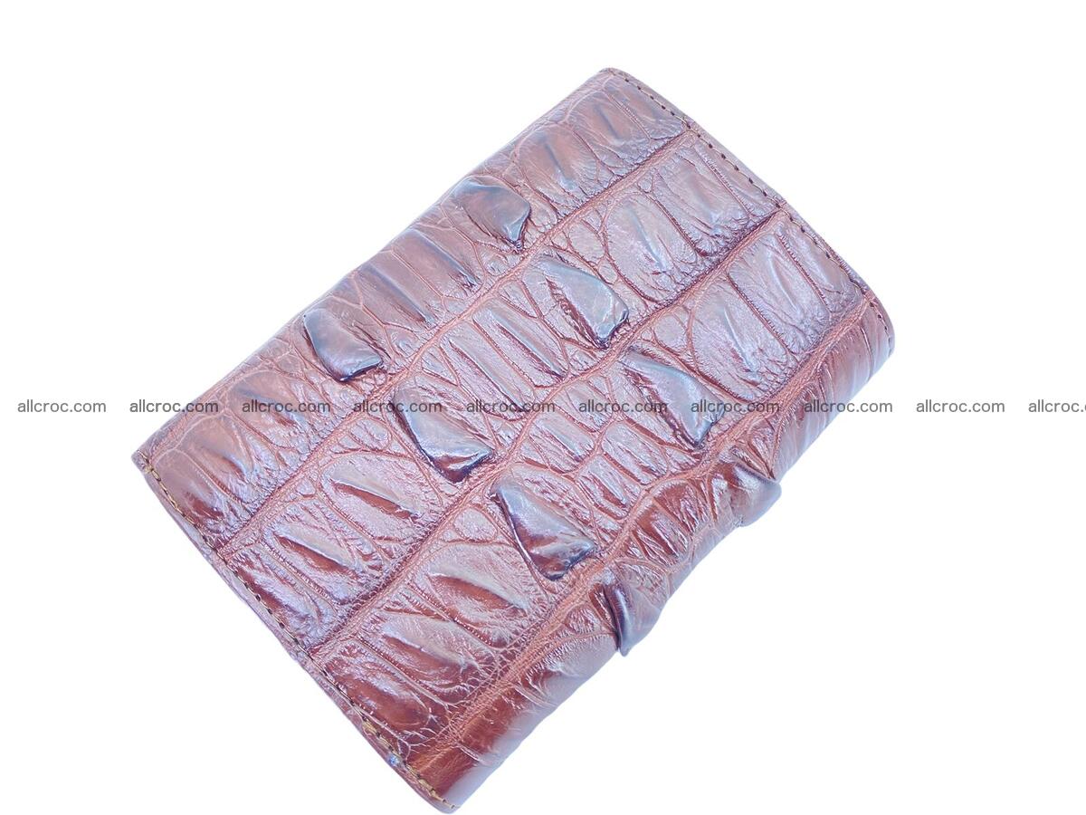 Handcrafted crocodile skin trifold wallet with coin pocket for women 1817 Foto 1