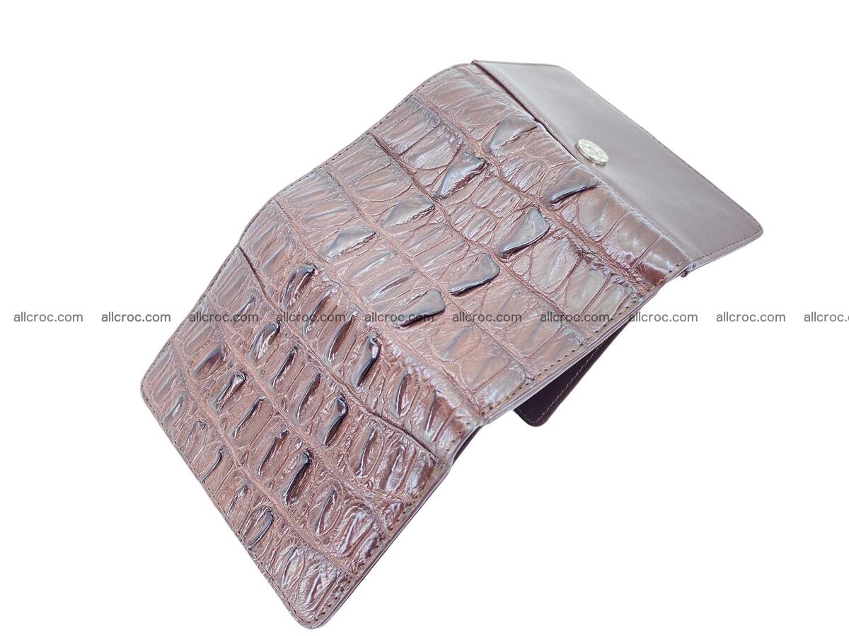 Handcrafted crocodile skin trifold wallet with coin pocket for women 1817 Foto 2