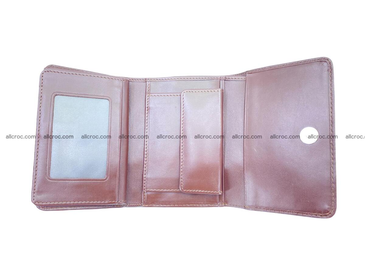 Handcrafted crocodile skin trifold wallet with coin pocket for women 1817 Foto 4