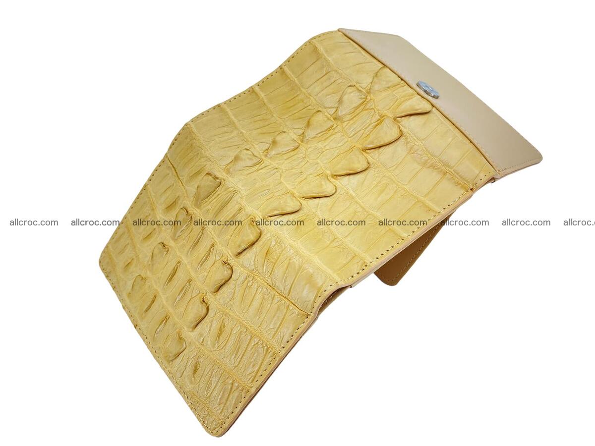 Handcrafted crocodile skin trifold wallet with coin pocket for women 1819 Foto 2
