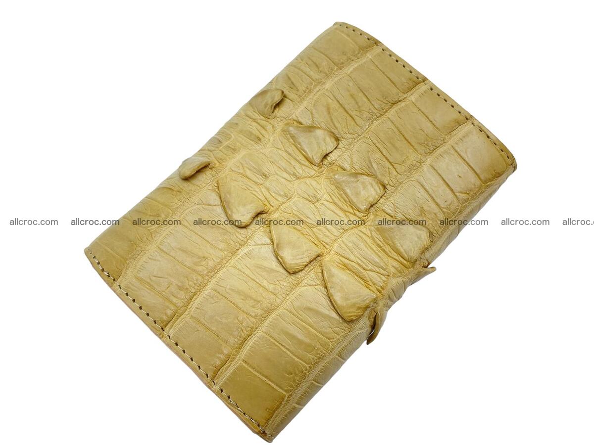 Handcrafted crocodile skin trifold wallet with coin pocket for women 1819 Foto 1