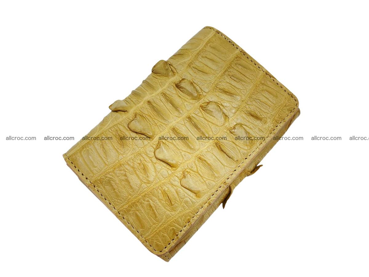 Handcrafted crocodile skin trifold wallet with coin pocket for women 1819 Foto 0