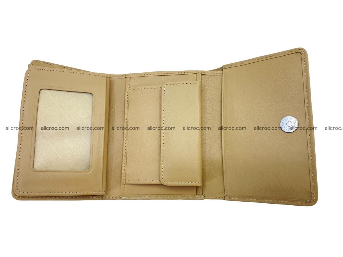 Handcrafted crocodile skin trifold wallet with coin pocket for women 1819 Foto 5
