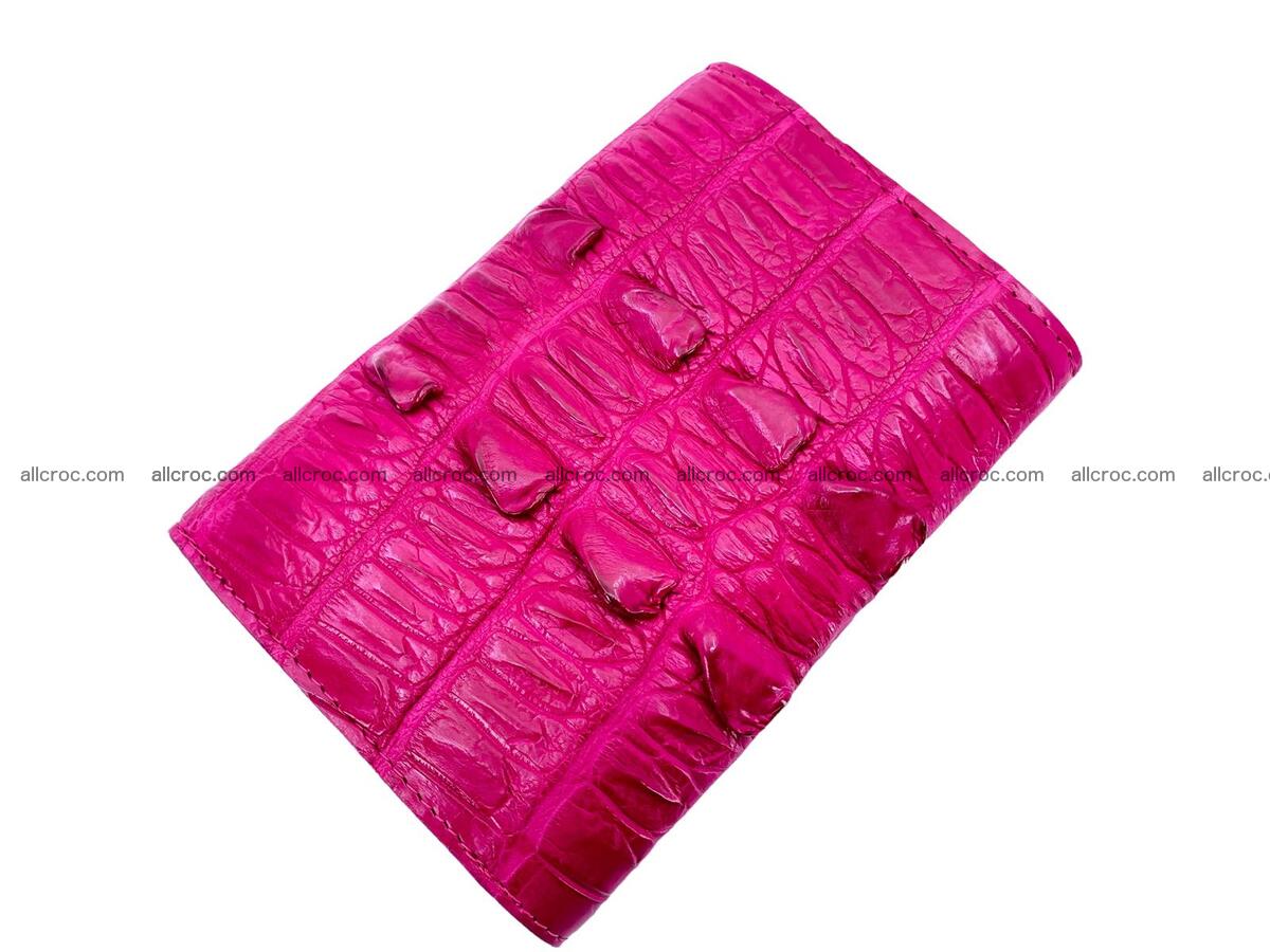 Handcrafted crocodile skin trifold wallet with coin pocket for women 1822 Foto 1