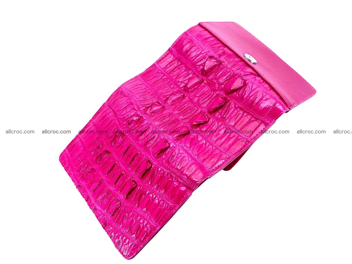 Handcrafted crocodile skin trifold wallet with coin pocket for women 1822 Foto 2