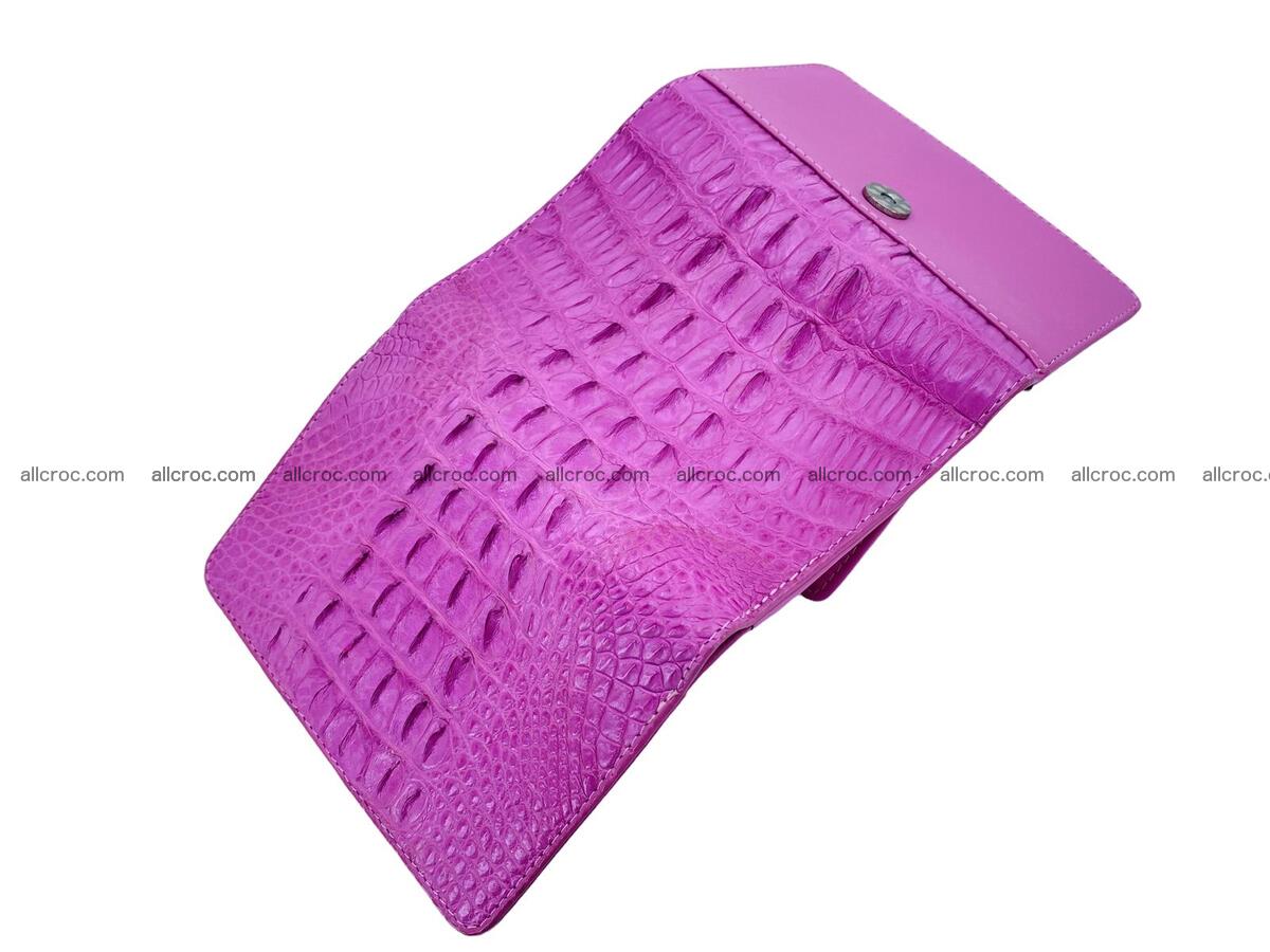Handcrafted crocodile skin trifold wallet with coin pocket for women 1824 Foto 2