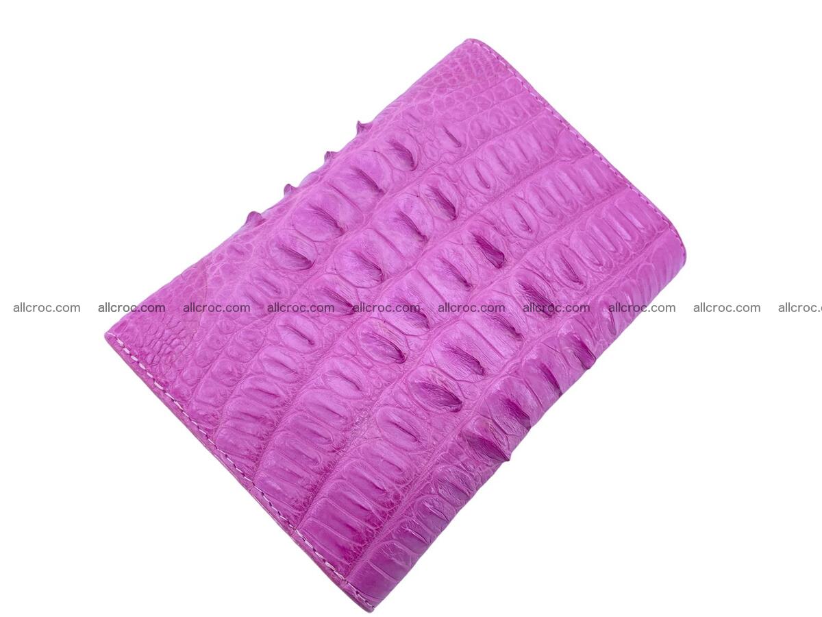 Handcrafted crocodile skin trifold wallet with coin pocket for women 1824 Foto 1