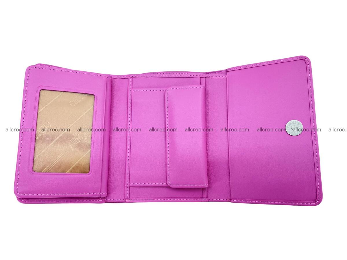 Handcrafted crocodile skin trifold wallet with coin pocket for women 1824 Foto 5
