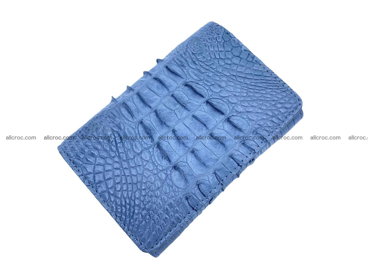 Handcrafted crocodile skin trifold wallet with coin pocket for women 1809 Foto 0