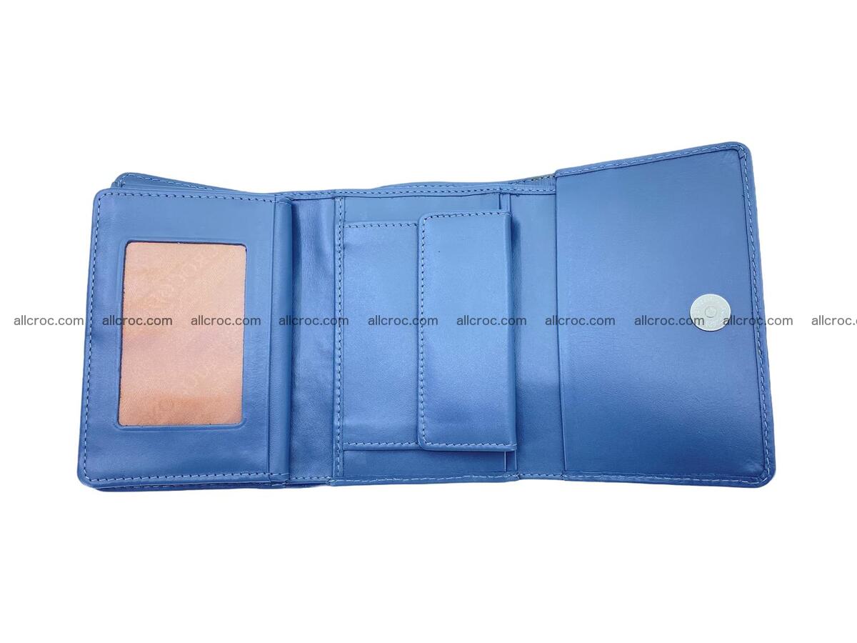 Handcrafted crocodile skin trifold wallet with coin pocket for women 1809 Foto 5