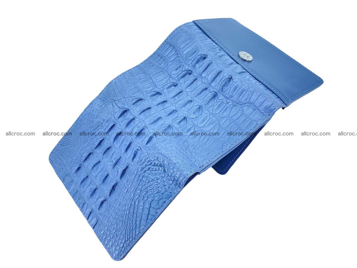 Handcrafted crocodile skin trifold wallet with coin pocket for women 1809 Foto 2