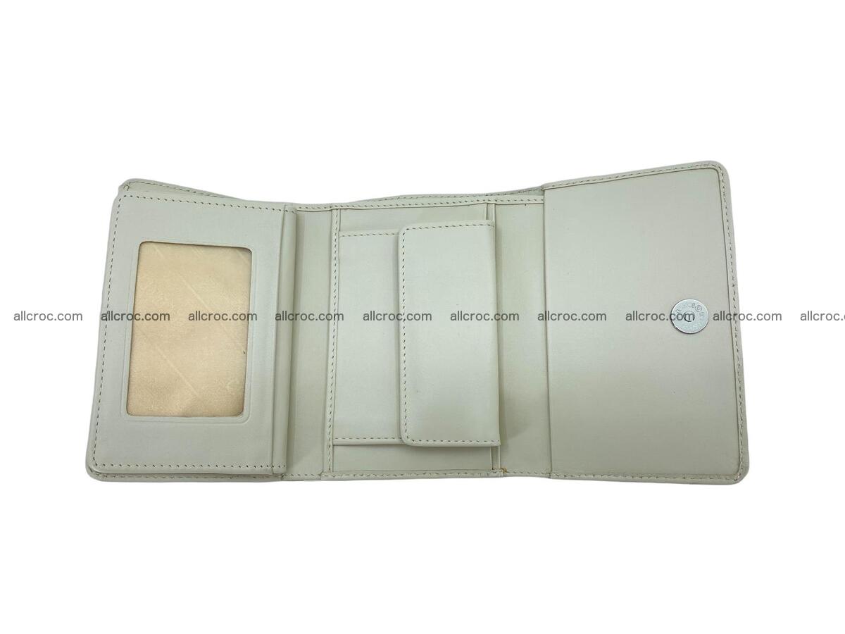 Handcrafted crocodile skin trifold wallet with coin pocket for women 1807 Foto 4