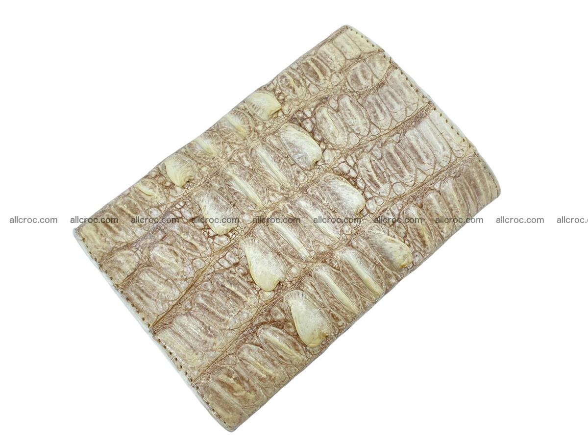Handcrafted crocodile skin trifold wallet with coin pocket for women 1807 Foto 1