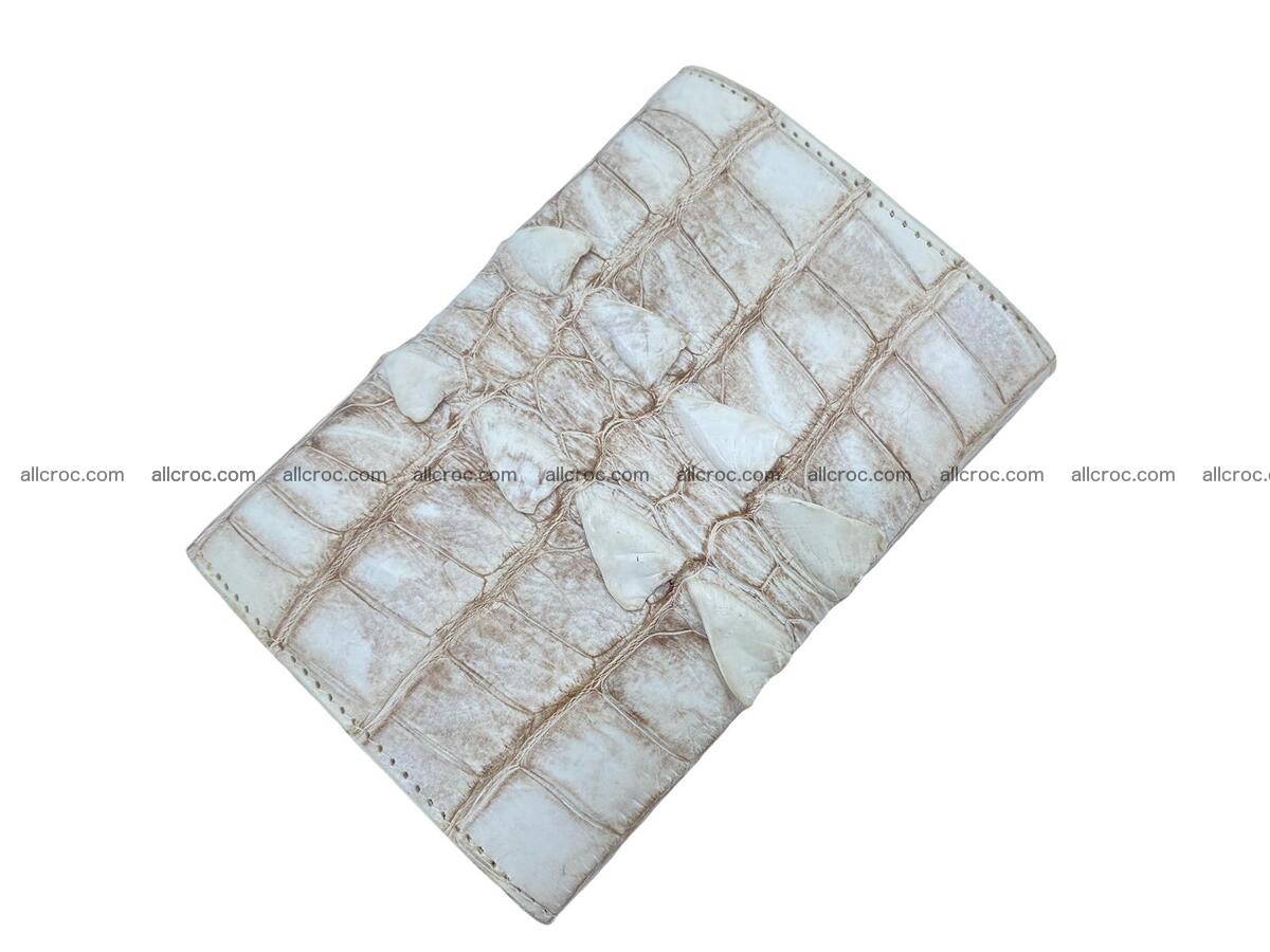 Handcrafted crocodile skin trifold wallet with coin pocket for women 1823 Foto 1